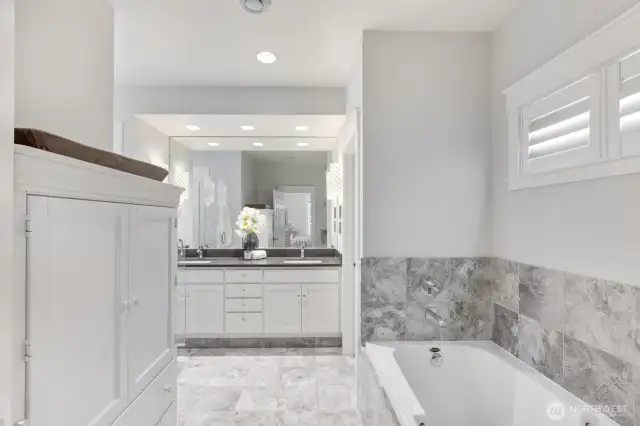 Stunning remodeled primary bathroom