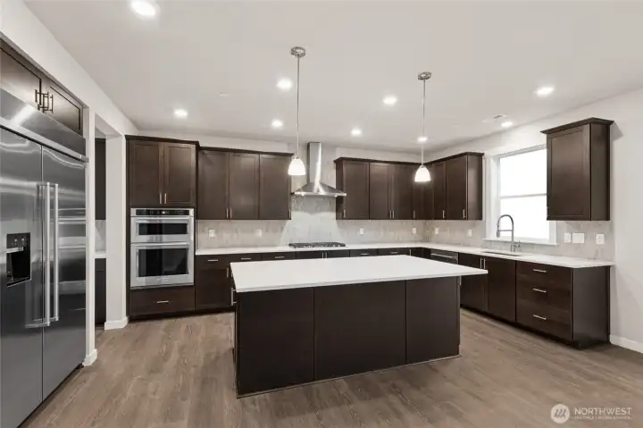 Very spacious kitchen with tons of storage and 48" built in refrigerator, gas cooktop - great space to host your friends and family!