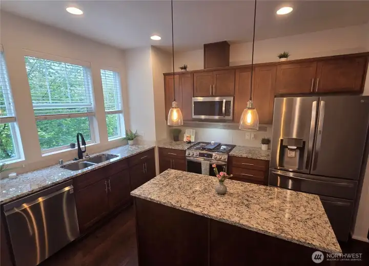 Huge beautiful granite counter Islands & Newer Appliances are the BEST!!