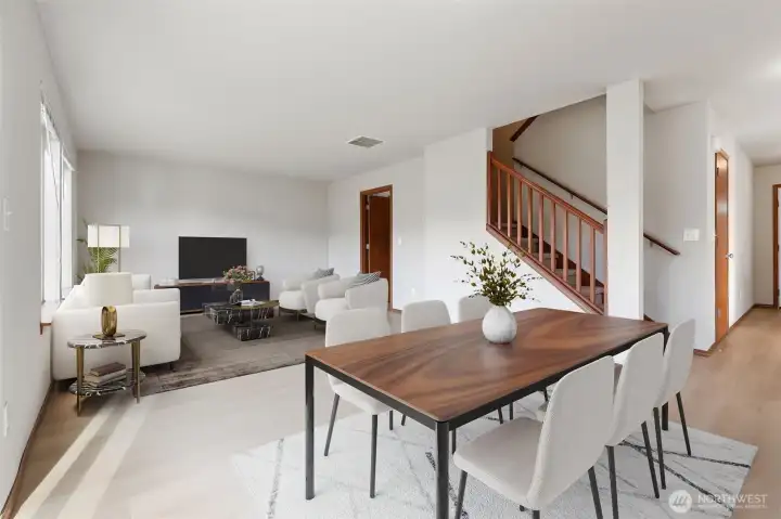 Virtual Staging photos only - Dining/additional living area