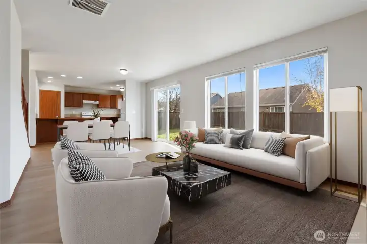 Virtual Staging photos only - Dining/additional living area