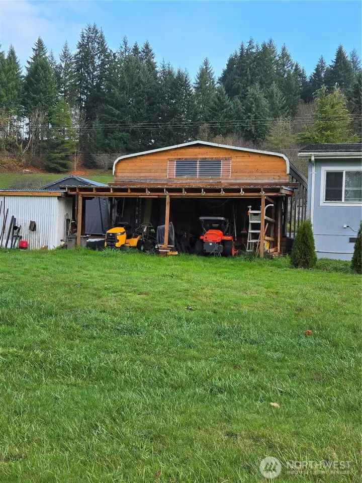 back of home & garage more storage area