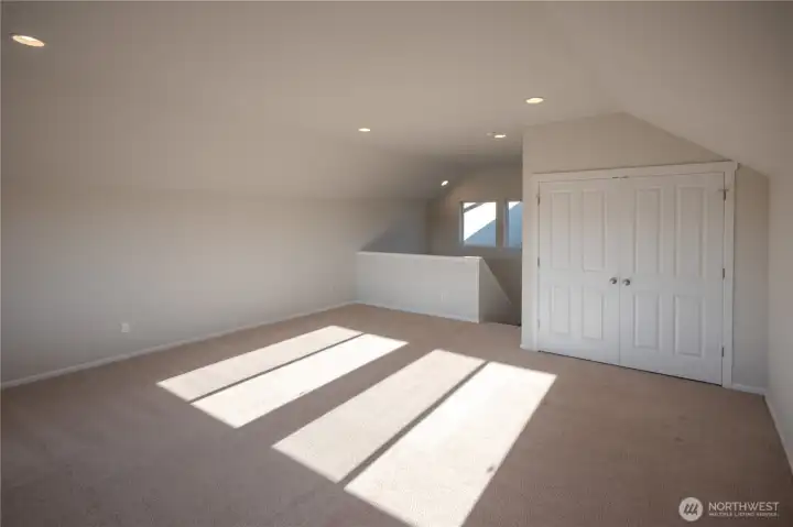 3rd floor loft with large closets