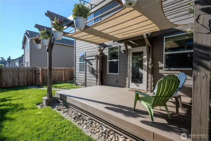 nice newer deck to relax on