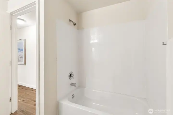Shower/Bathtub combo.