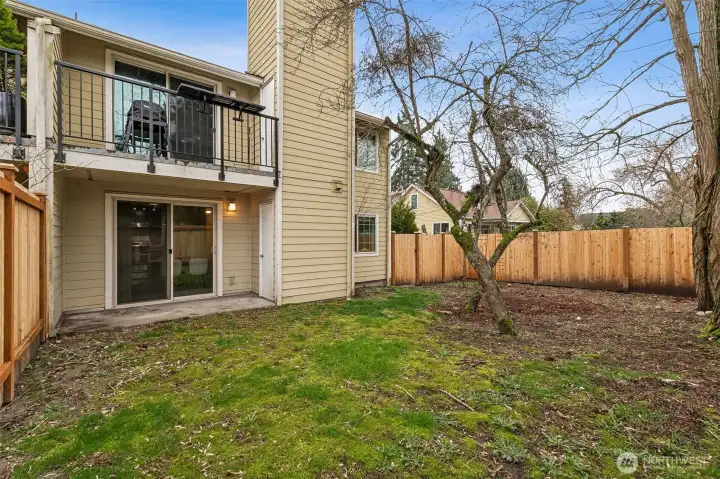 Large private yard.