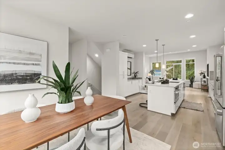 Upper level has open floor plan