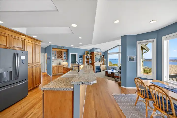 Large, open kitchen with panoramic views!