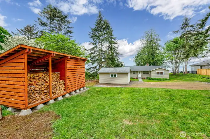 Wood storage.