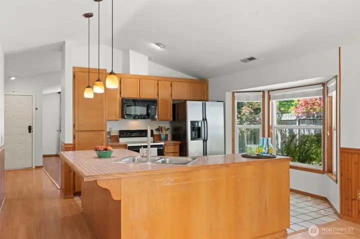Open design kitchen.