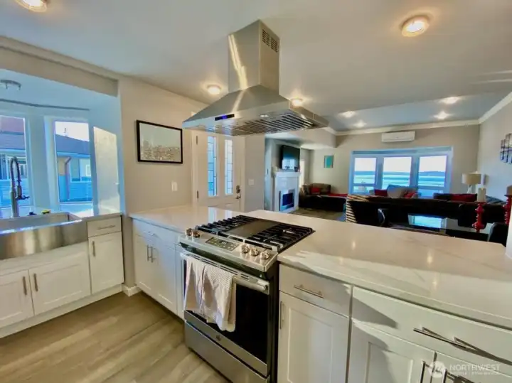 Unit A kitchen and view