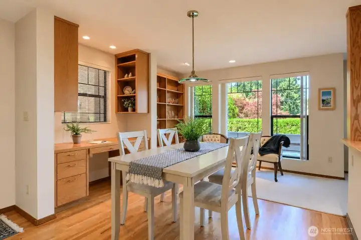 Casual eating area off the kitchen