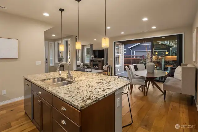GOURMET KITCHEN OPENS INTO GREAT ROOM