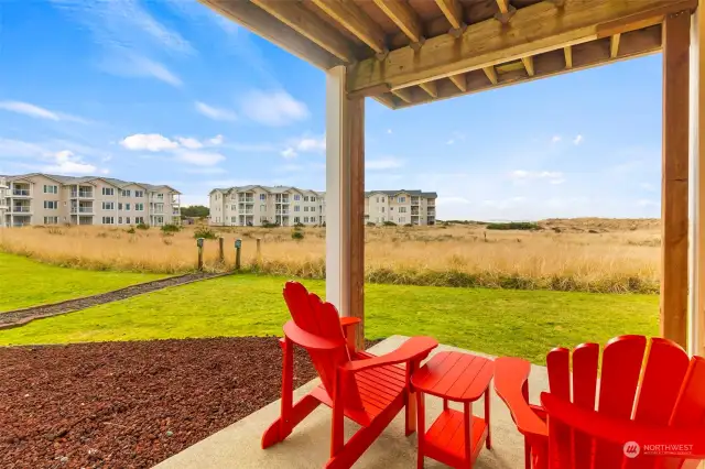 Patio with view on the SW corner for great sun!