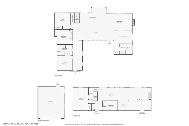 Floor plan for information, measurements may not be accurate.