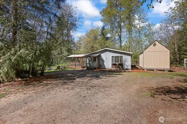 From the driveway