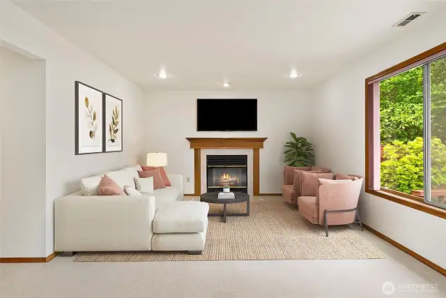Family Room Virtually Staged