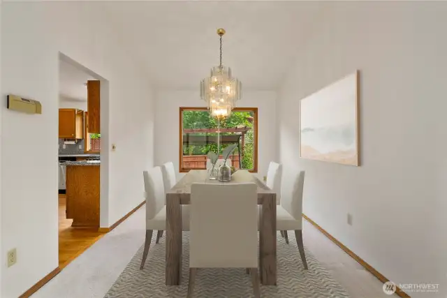 Formal Dining Room Virtually Staged
