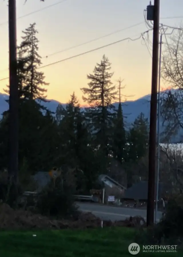 Sunset over the Canal & Mtns - Power Pole on corner of lot.