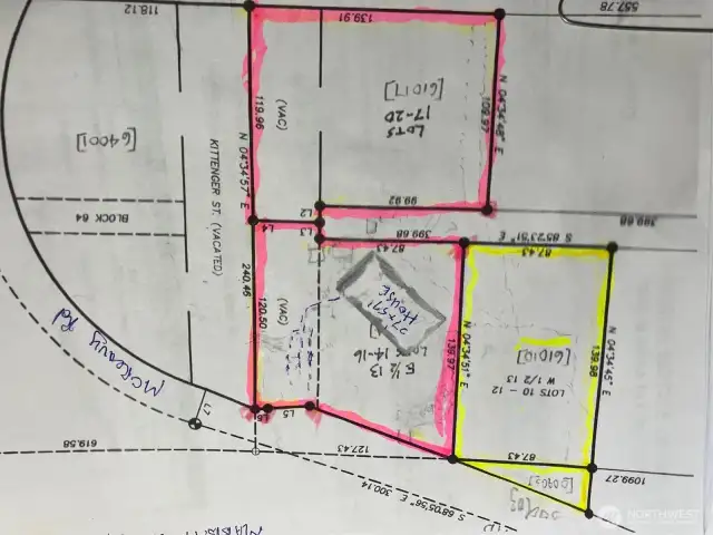 From the Canal, going uphill the lots are on the right, outlined in yellow.