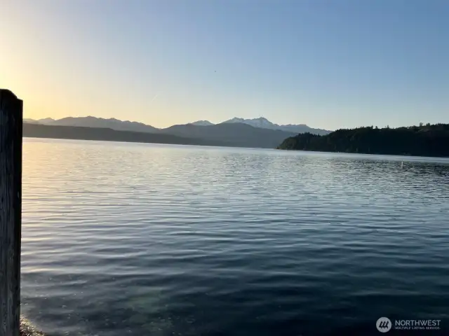 Hood Canal View of "The Great Bend" as it turns North to the Strait and below the Olympic Mtn. range.