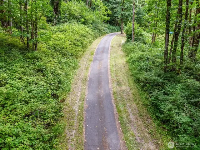 The private drive up to your retreat...