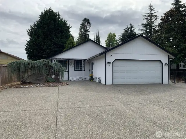 Garage and driveway