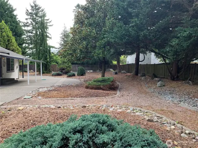 Mature landscaping