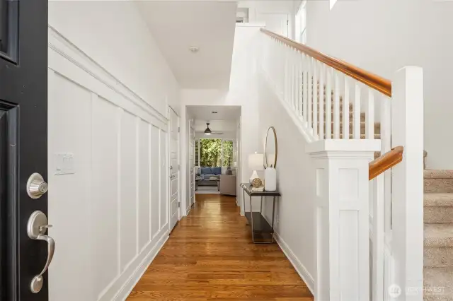 Entrance to home leads to functional layout.