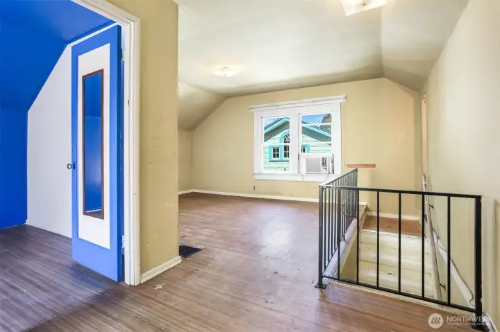 2 Bedrooms, a bath, a bonus room & large closets on the 2nd floor.