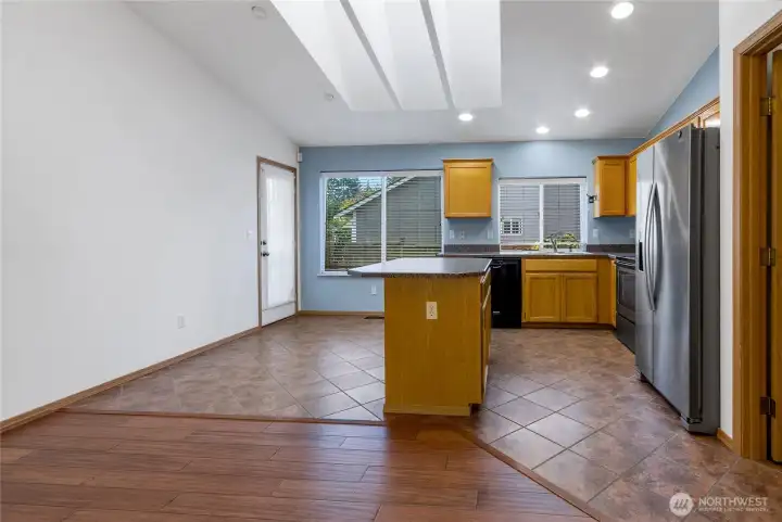 Kitchen remodeled with all new appliances, flooring, counters, fixtures and refaced cabinets!