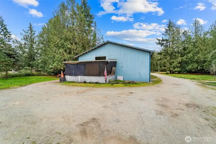 Back of shop with entrance into office
