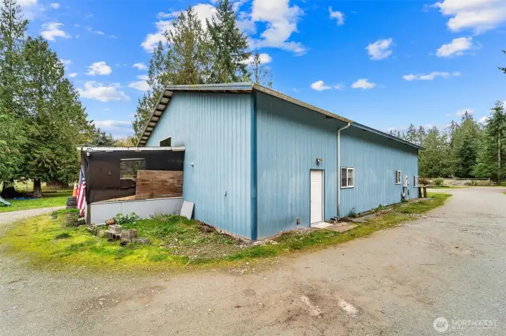 Back of shop with entrance into office