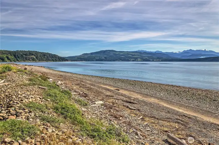 Looking out to Discovery Bay and the Olympic Mountains beyond.
