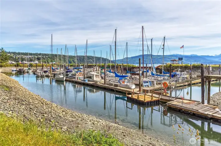 The marina has slips for boats 30 feet or less.