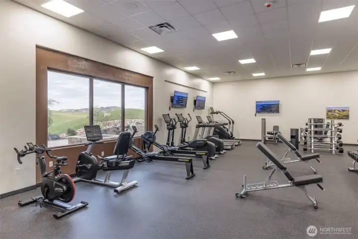 Workout room in the clubhouse.
