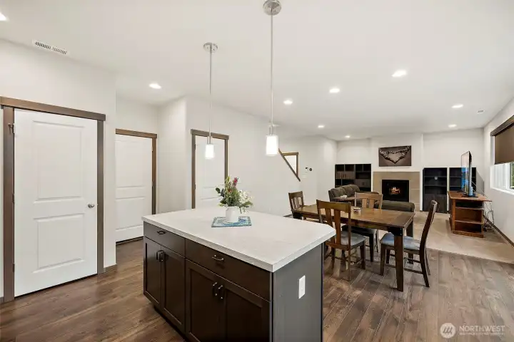 A large island is great for casual meals and entertaining.