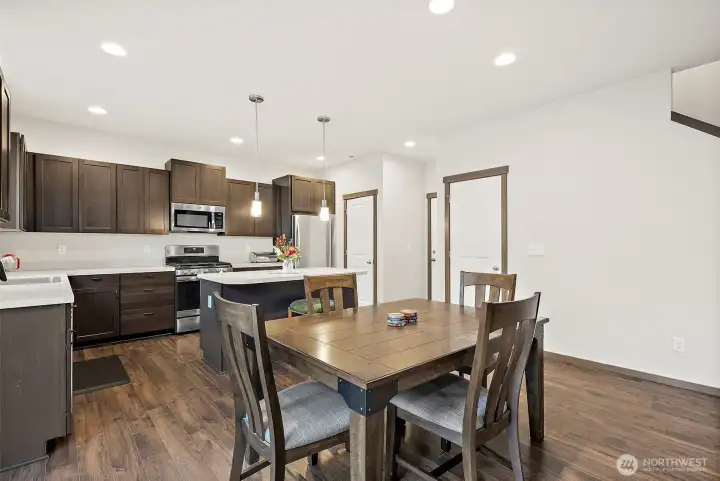 A view to both the storage/coat closet and walk-in pantry.