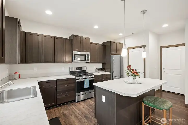 Plenty of prep and storage space.