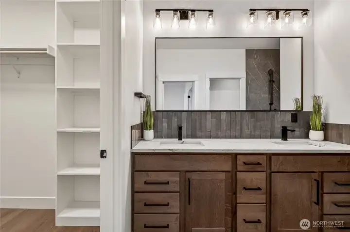 Primary Bathroom and Walk-in Closet