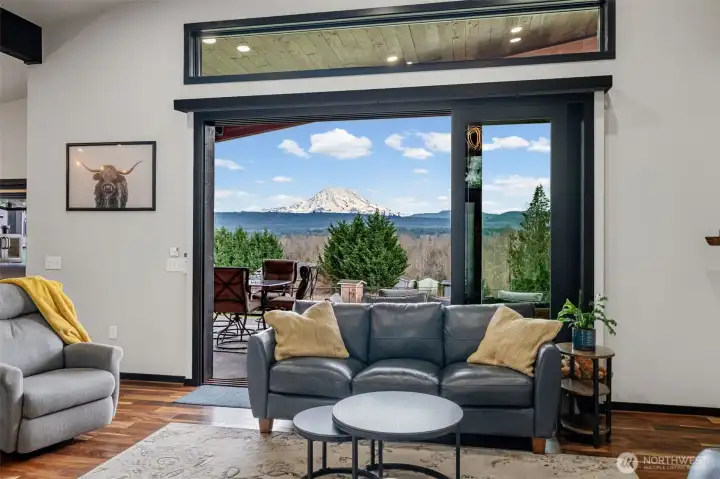 Seamlessly designed to be open to the outdoors!  Love this wall slider!