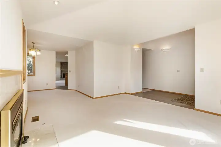 From the living room looking into the dining room.