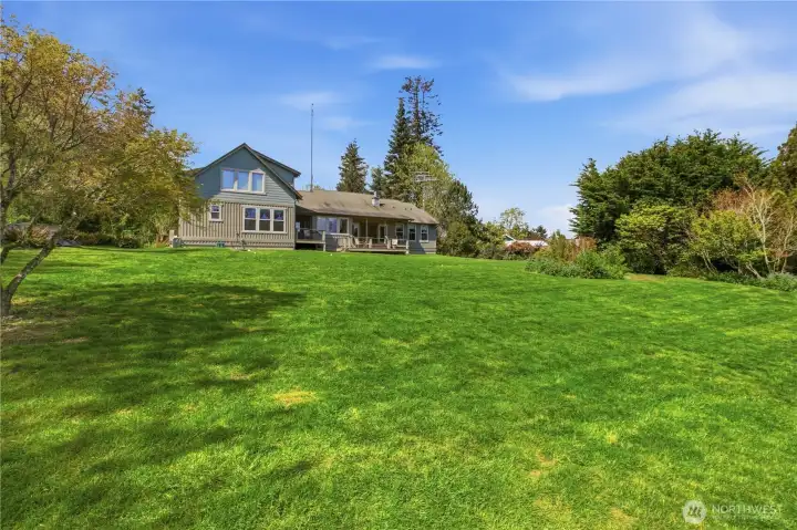 Backyard towards backside of house