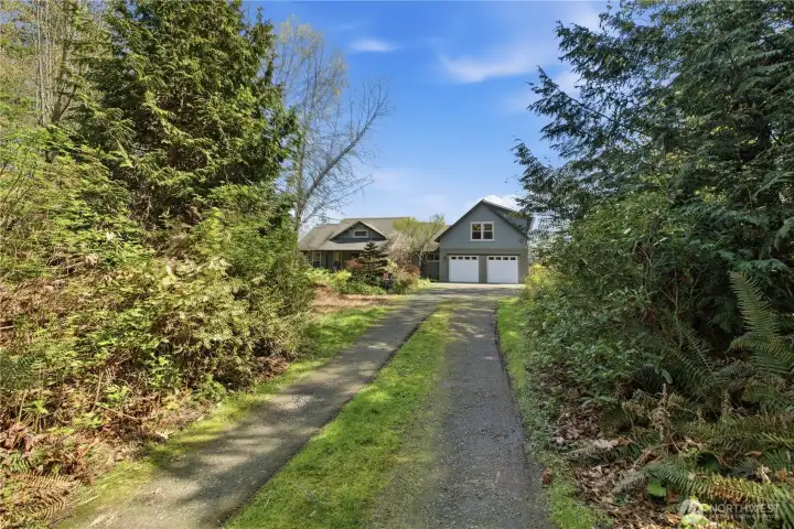Driveway to house entry