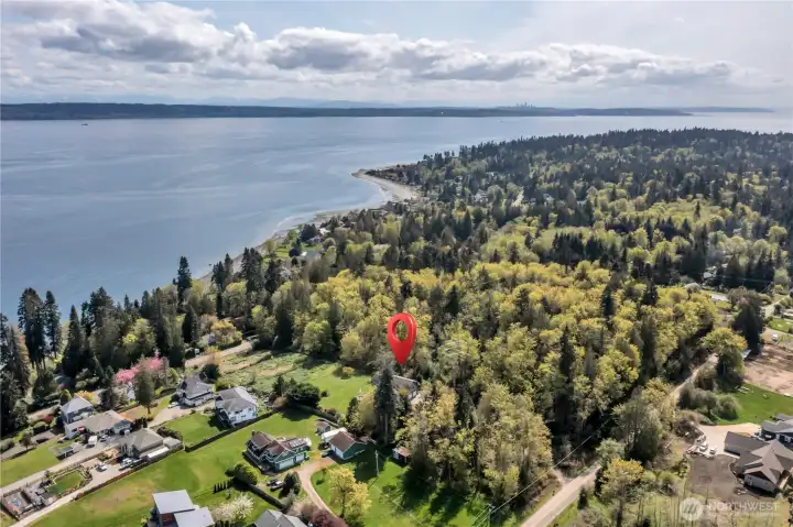 Aerial view of the community