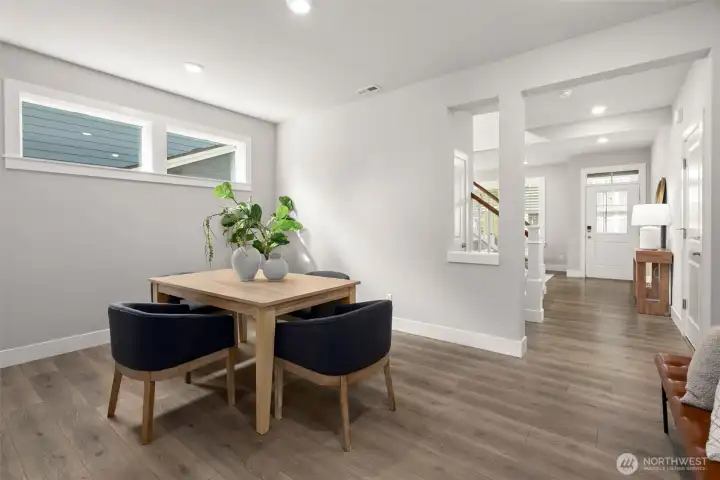 Light, bright and airy formal dining room