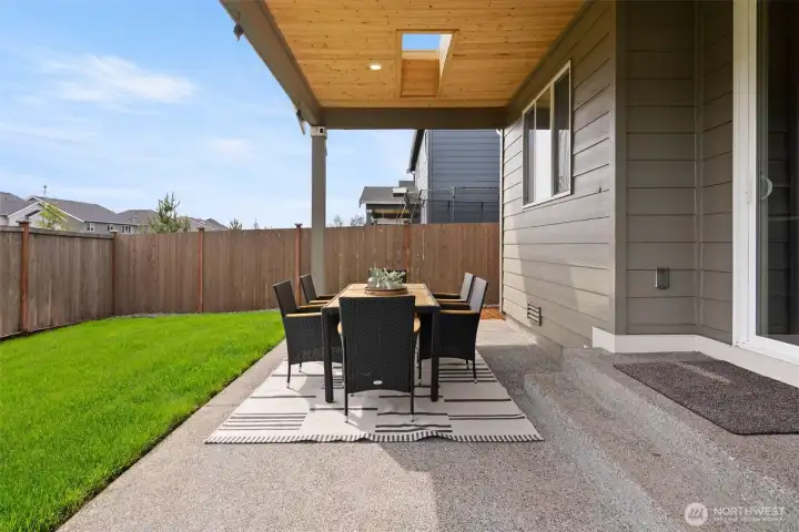 You will love the level yard and covered patio