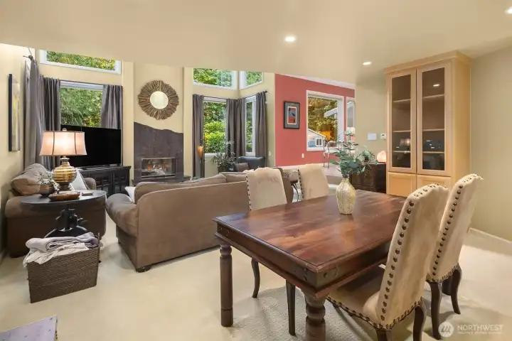 Large great room adjacent to the kitchen, filled with natural light and offering abundant space for gathering and entertaining.