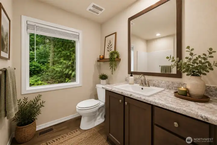 Hall Bathroom - Virtually Staged