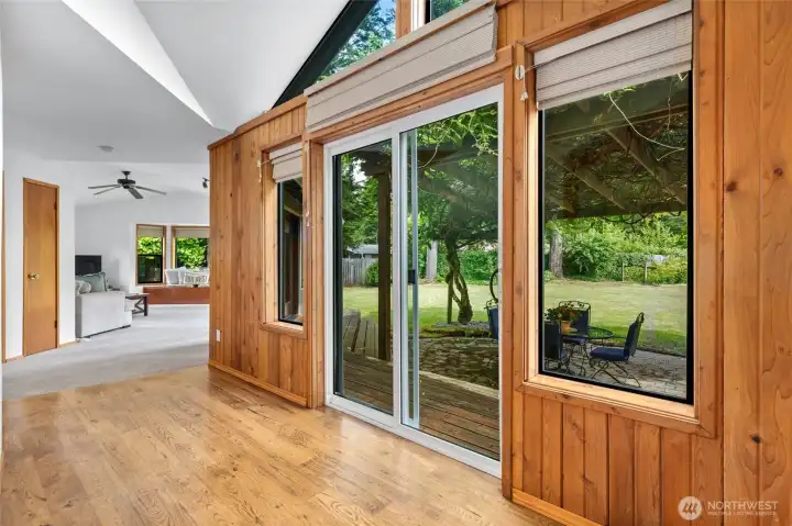 Slider to the back patio.